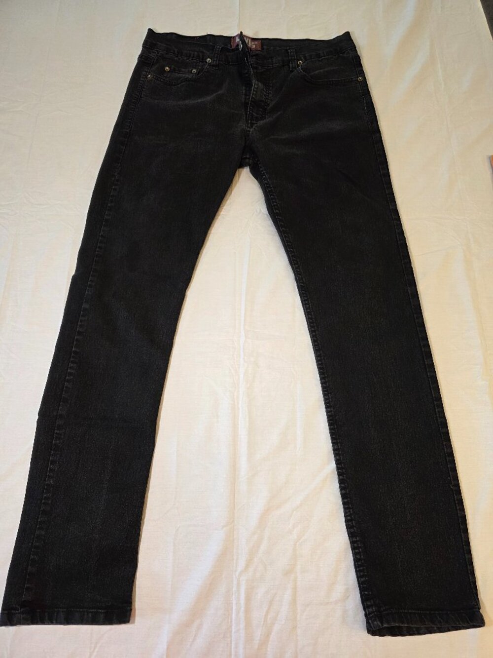 Levi's 511 Jeans Men's 36x32 Black Skinny Slim Fit Denim Zip Dark Wash